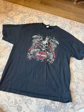 Harley-Davidson Black Short Sleeve Skull Graphic Tee Spokane, WA